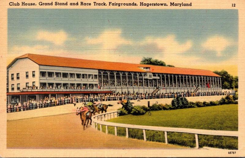 Maryland Hagerstown Fairgrounds Club House Grand Stand and Race Track