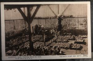 Mint Palestine RPPC Real Picture Postcard NAHALAL Agric Training School For Girl