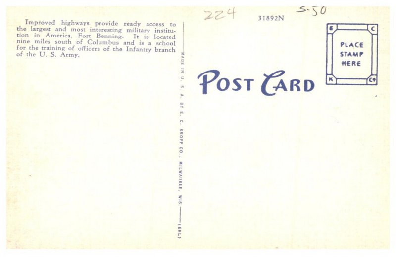 Georgia  Fort Benning  Entrance