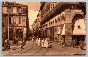 Algeria  Rue Bab-Azoun  Postcard