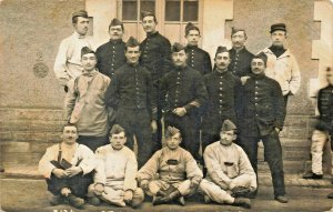 France Group of Soldiers By A. Charrcin Real Photo Postcard