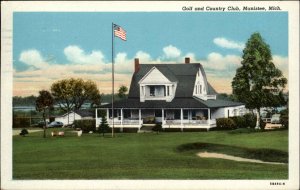 Manistee Michigan MI Golf Country Club c1940s Postcard