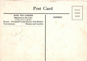 G46/ Highland-On-The-Lake New York Postcard c1940s Rose Tea Garden