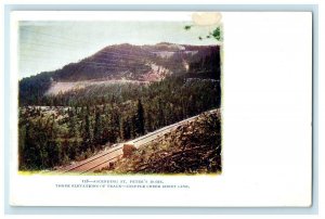 c1905 Ascending St. Peter's Dome Cripple Creek Short Line Embossed Postcard