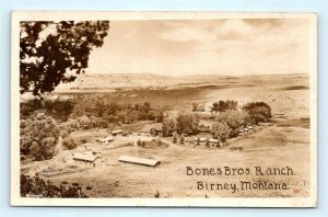 Postcard MT Birney Montana View of Bones Brothers Ranch RPPC Photo c1920s J18