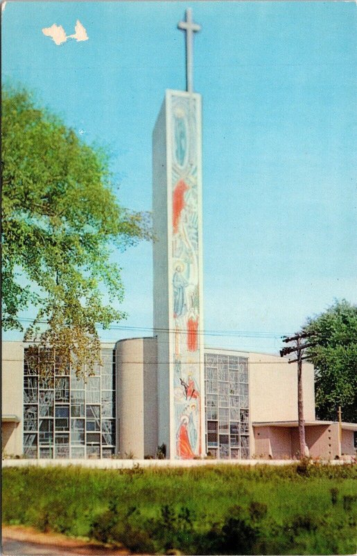 Holy Cross Church Tallest Mosaic US South Portland Maine ME Postcard VTG UNP  