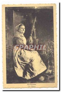 En Bresse Old Postcard A spinner