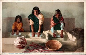 Grinding Corn Pueblo Laguna NM Postcard PC190