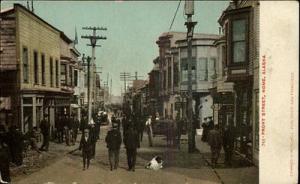 NOME AK Front Street Crowded Street Scene c1905 Postcard