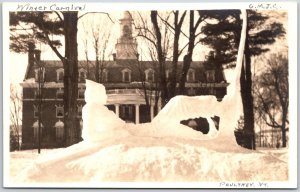 Winter Carnival Green Mountain Junior College Pultney Vermont Antique Postcard