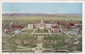 Colorado Denver Civic Center Showing New Court House And City Hall 1936