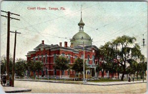 Postcard COURT HOUSE SCENE Tampa Florida FL AL3128