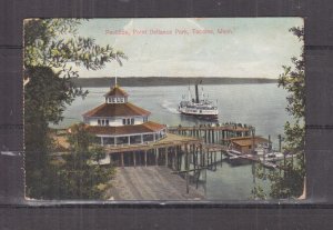 TACOMA, WASHINGTON, POINT DEFIANCE PARK, PAVILION. c1910 ppc., unused.