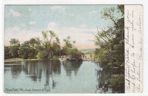 Dead Stream Bridge Readfield Maine 1907 postcard