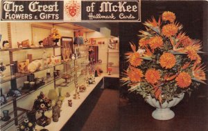 G21/ North Olmsted Ohio Postcard Chrome The Crest Flower Shop Interior