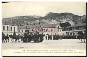 Postcard Old Death Funerals of victims of & # 39explosion the Liberte armor A...
