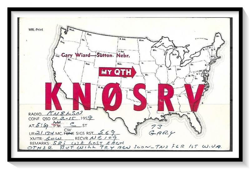 Nebraska, Sutton QSL Ham Radio - (MX-010)