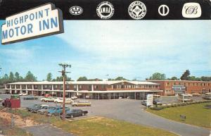 Chicopee Falls Massachusetts Highpoint Motor Inn Birdseye View Postcard K96914