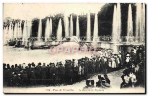 Old Postcard Park of Versailles The Neptune Fountain