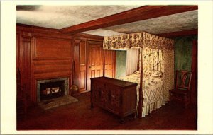 West Bed Room Stockbridge Massachusetts Mission House Interior UNP Postcard 