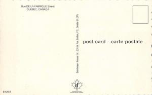 Rue De La Fabrique Street Quebec Canada Postcard
