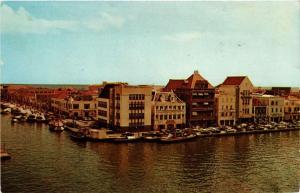 CPM AK View of busy waterfront facing harbor entrance CURACAO (729849)