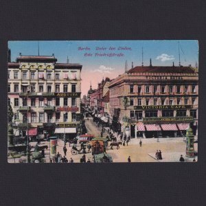 GERMANY 1916, Postcard, Berlin Under the linden trees, Feldpost, Used