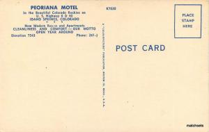 1940s Peooriana Motel IDAHO SPRINGS COLORADO Colorpicture postcard 12572