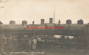 IN, Bristol, Indiana, RPPC, Lake Shore & Michigan Southern Railroad Train Wreck