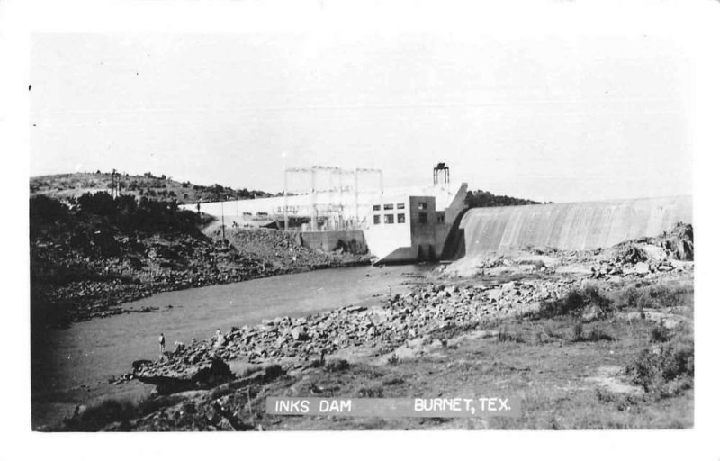 Burnet Texas Inks Dam Scenic View Real Photo Postcard JF685978