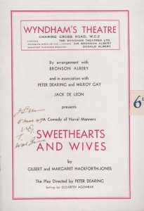 Sweethearts & Wives Comedy Wyndhams London Theatre Programme