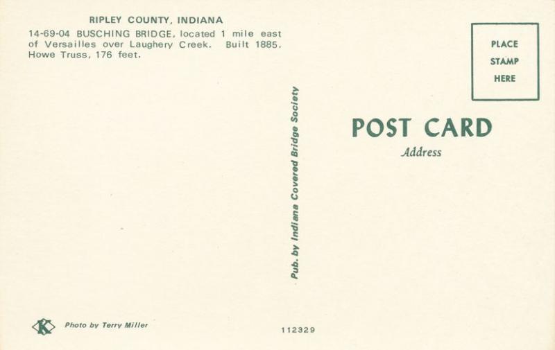 Busching Covered Bridge on Laughery Creek near Versailles Ripley County Indiana