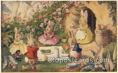 Golliwogg, Racey Helps Post Card, Artist Signed Post Card Old Vintage Antique...