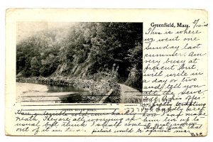 MA - Greenfield. Green River Road    (Private Mailing Card)