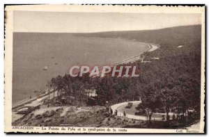 Old Postcard Arcachon La Pointe Du Pyla and Le Rond Point Road