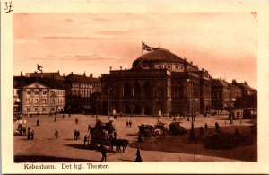 Denmark København Det Kgl. Theater Copenhagen Vintage Postcard C020