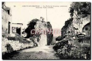 Couchy the Castle - Gate of Soissons - Old Postcard