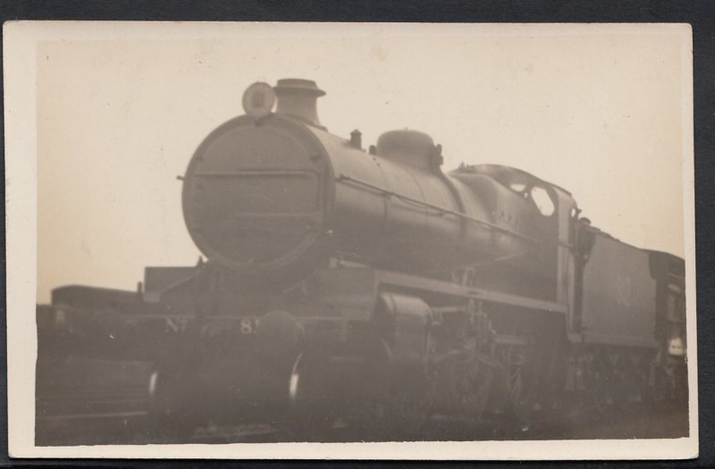 Railway Transport Postcard - Unknown Locomotive - Train No 82 -  DC679