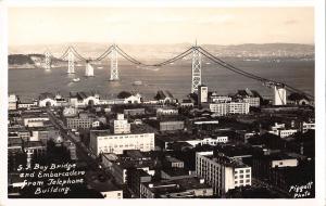 BR75164 telephone building  bay bridge real photo   san francisco  usa