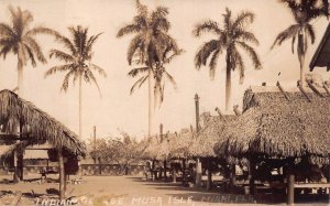 RPPC INDIAN VILLAGE MUSA ISLE MIAMI FLORIDA REAL PHOTO POSTCARD (c. 1930s)