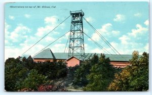 MT.WILSON, CA California ~ OBSERVATORY at TOP ~ 1911 Flag Cancel Postcard