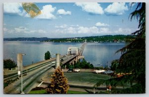 Seattle  Washington   Lake Washington  Floating Bridge  Postcard
