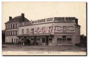 Old Postcard Gournay Ferrieres Hotel Station