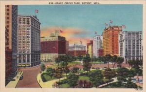 Grand Circus Park Detroit Michigan 1940