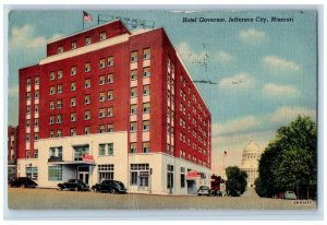 1953 Hotel Governor Exterior Roadside Jefferson City Missouri MO Posted Postcard
