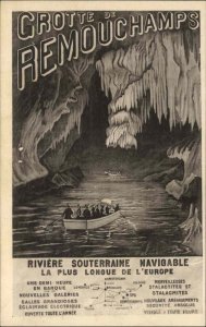 Cave Cavern Grotte de Remouchamps Belgium Poster Art Advertising Postcard