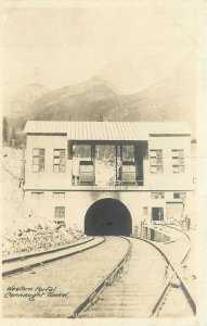 Canada 1920s Railroad Connaught Tunnel RPPC Postcard 25-11273