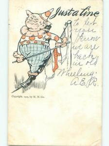 Pre-Linen Comic CIRCUS TIGHTROPE WALKER AB9626