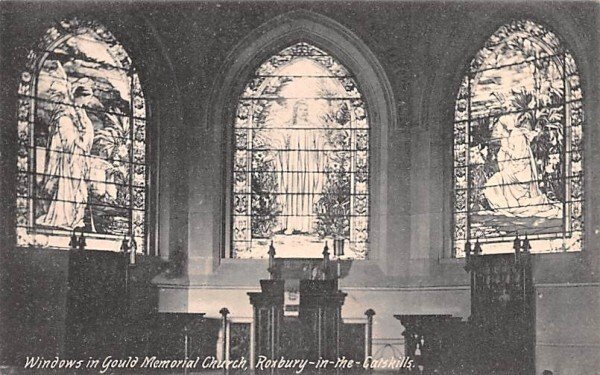 Window over Pipe Organ in Gould Memorial Church in Roxbury, New York