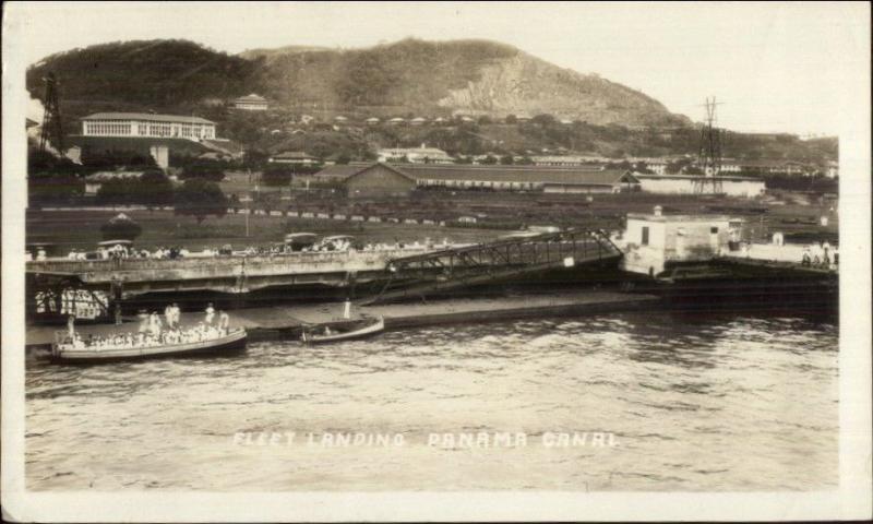 Panama Canal Fleet Landing Photo Photograph - NON-POSTCARD